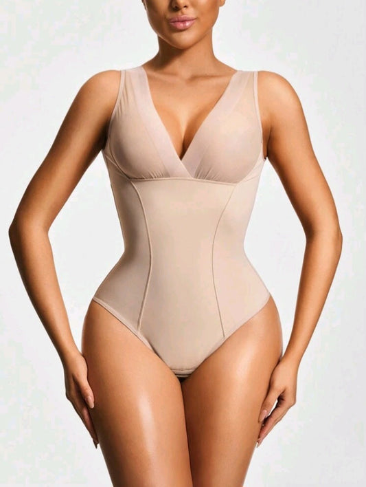 Deep-V Thong Bodysuit Shapewear